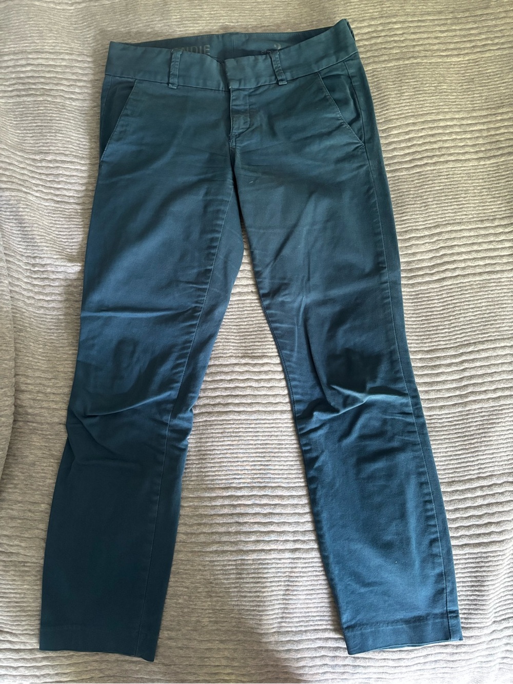J. Crew Andie Chino Straight-Leg Pants in Blue